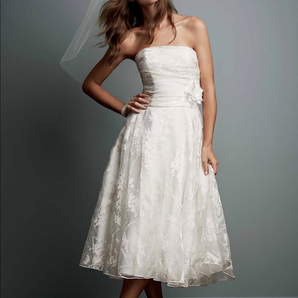 David's Bridal Dresses & Skirts - Knee length Wedding or Party Dress SZ 12 gorgeous